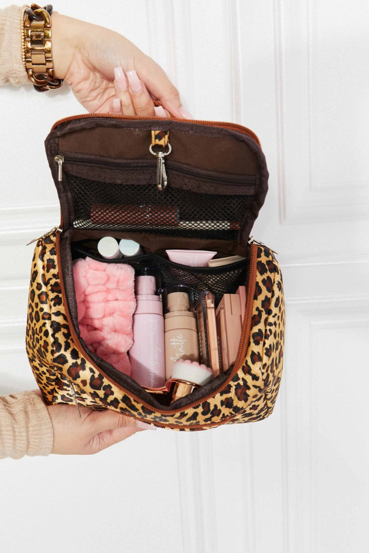 Printed Makeup Bag with Strap - Handbag - FITGGINS