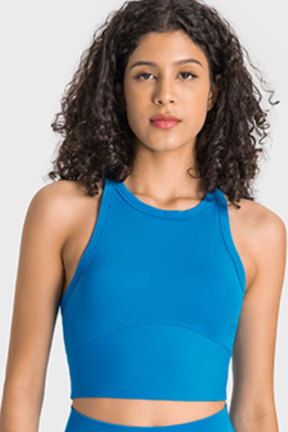 Racerback Cropped Sports Tank - Crop Tops & Tank Tops - FITGGINS