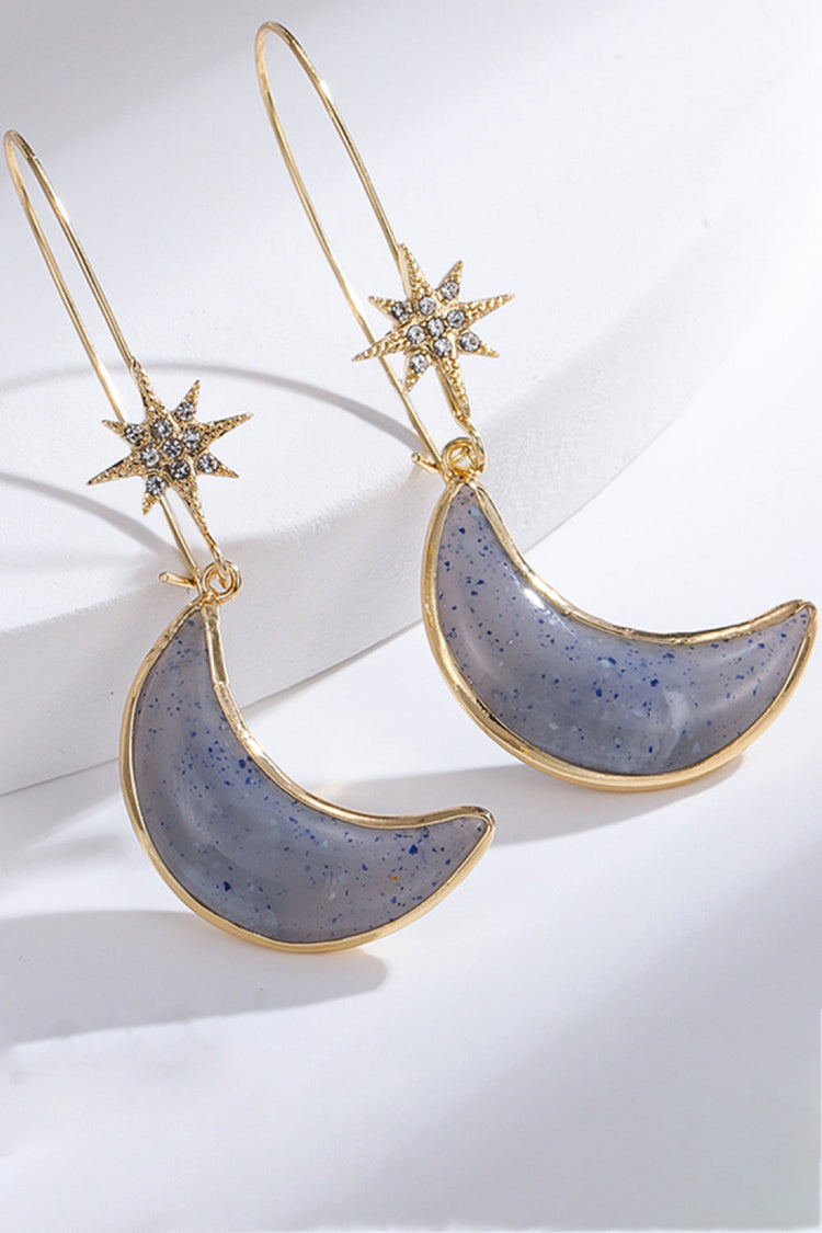 Resin Moon Drop Earrings - Earrings - FITGGINS