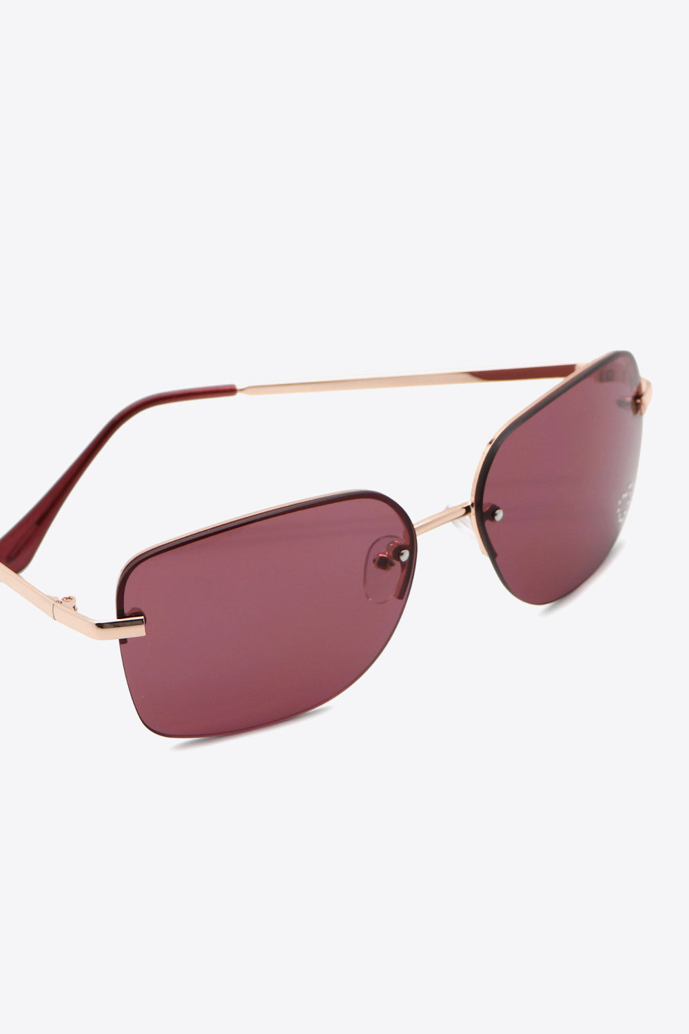 Rhinestone Heart Metal Frame Sunglasses - Sunglasses - FITGGINS