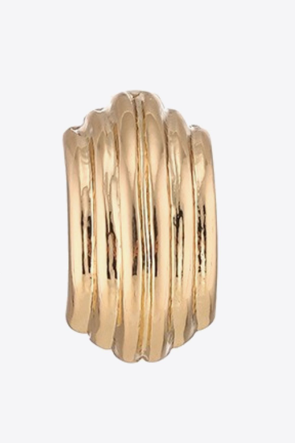 Ribbed Copper Earrings - Earrings - FITGGINS