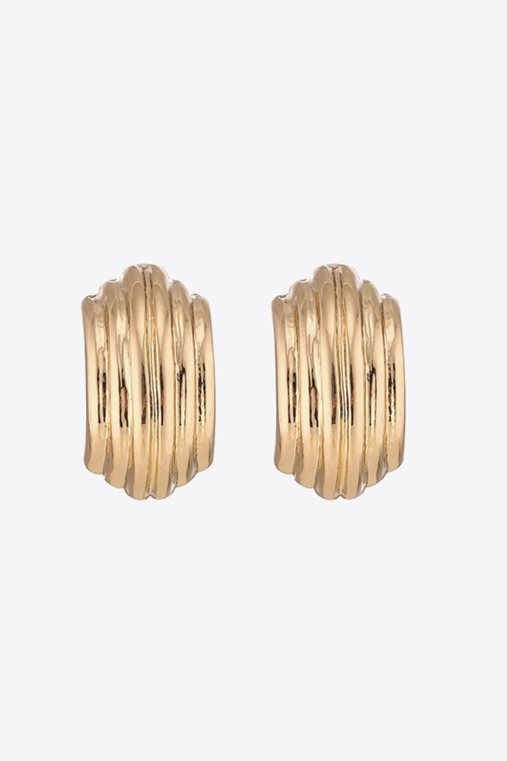 Ribbed Copper Earrings - Earrings - FITGGINS