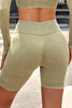 Ribbed Wide Waistband Sports Shorts