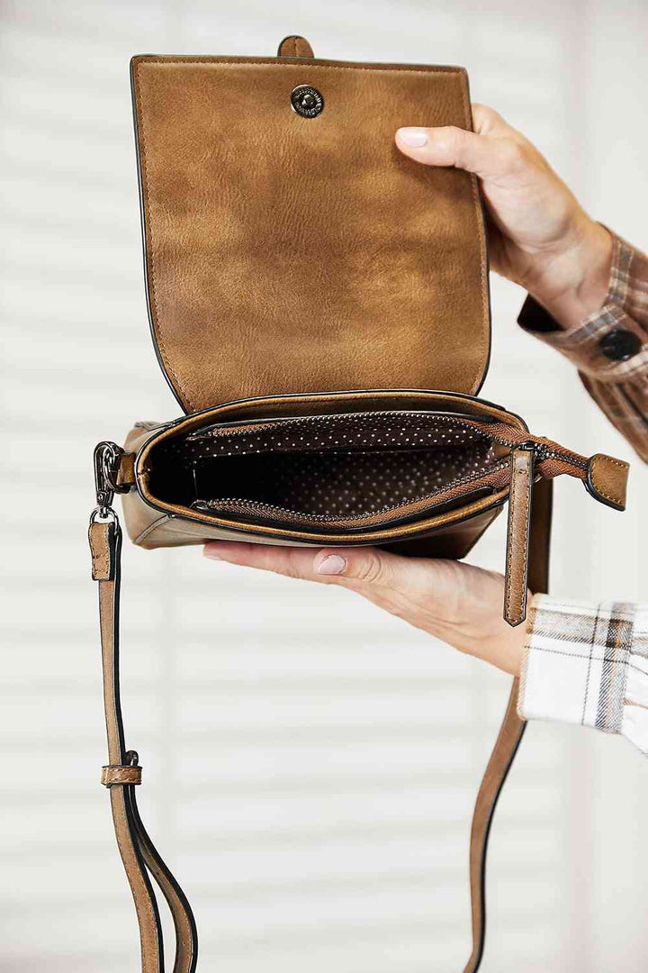 SHOMICO PU Leather Crossbody Bag - Handbag - FITGGINS