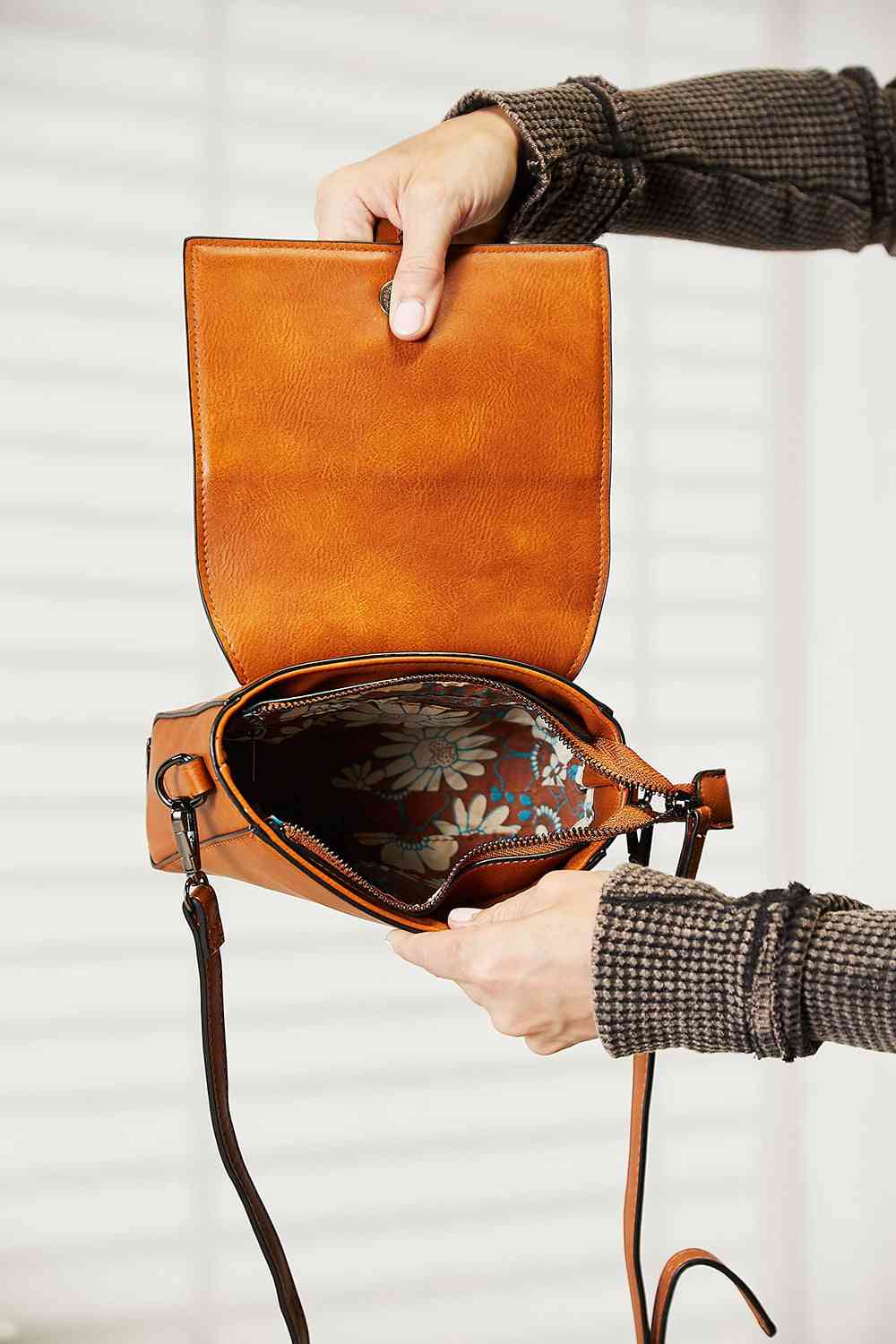 SHOMICO PU Leather Crossbody Bag - Handbag - FITGGINS