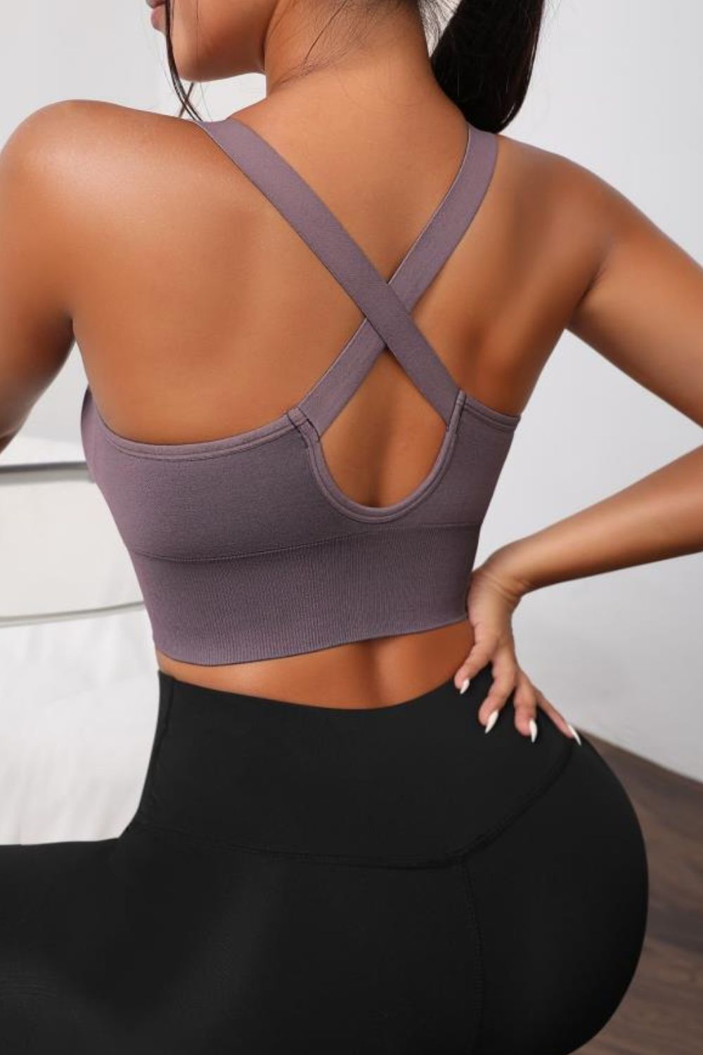 Scoop Neck Long Active Bra - Sports Bras - FITGGINS