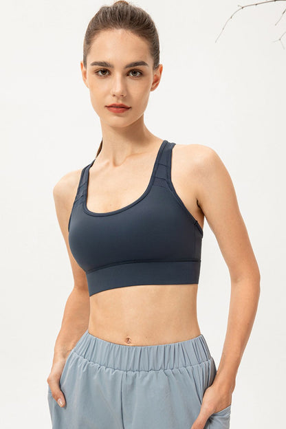 Scoop Neck Long Sports Bra - Sports Bras - FITGGINS