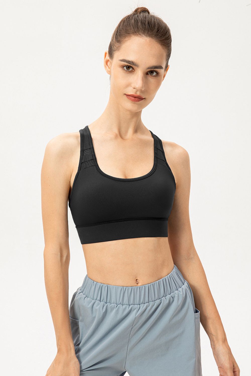 Scoop Neck Long Sports Bra - Sports Bras - FITGGINS