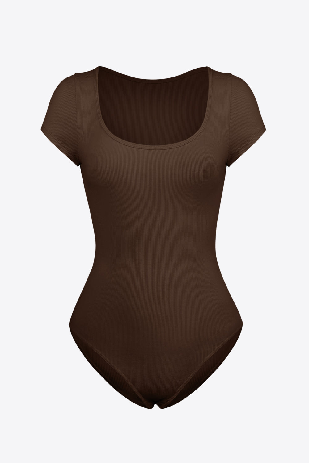Scoop Neck Short Sleeve Bodysuit - Bodysuits - FITGGINS