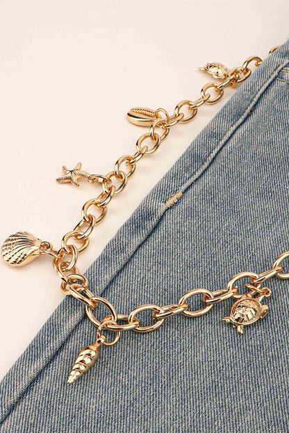 Sea Element Charm Iron Chain Belt - Belt - FITGGINS