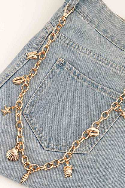 Sea Element Charm Iron Chain Belt - Belt - FITGGINS