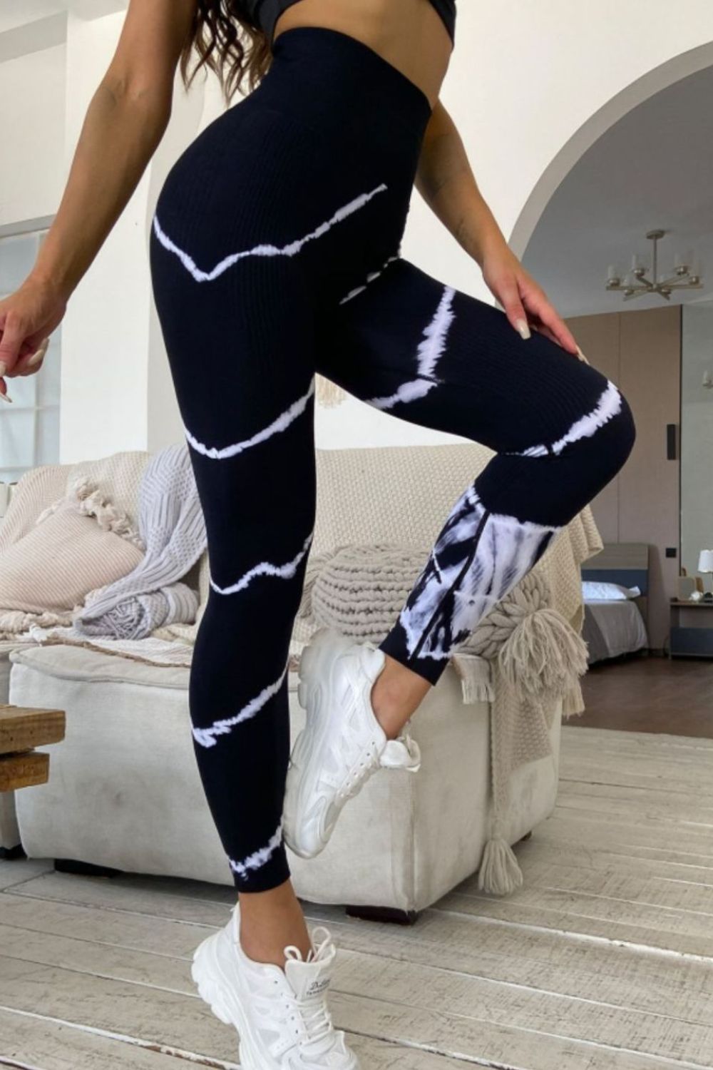 Slim Fit High Waist Long Active Pants - Leggings - FITGGINS