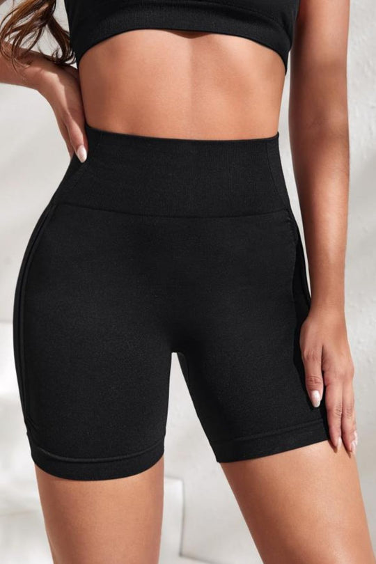Slim Fit High Waistband Active Shorts - Short Leggings - FITGGINS