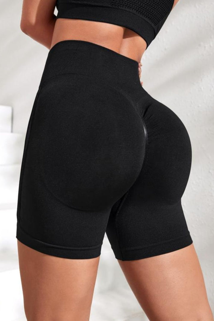 Slim Fit High Waistband Active Shorts - Short Leggings - FITGGINS