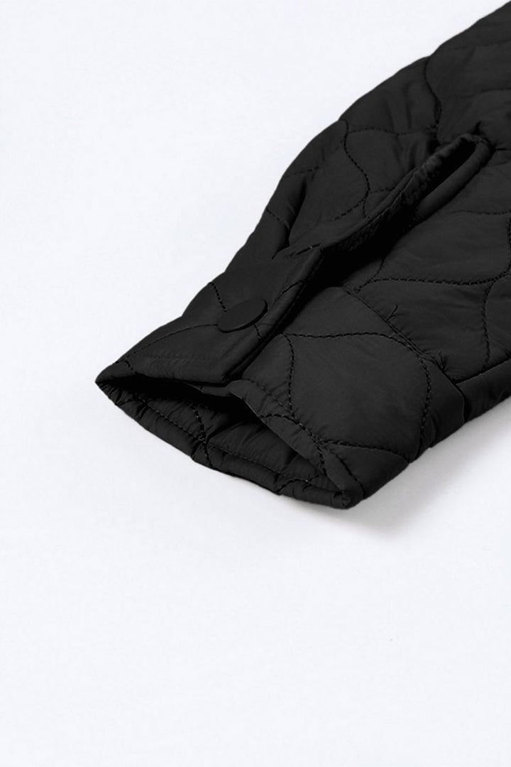 Snap Down Collared Winter Coat - Jackets - FITGGINS
