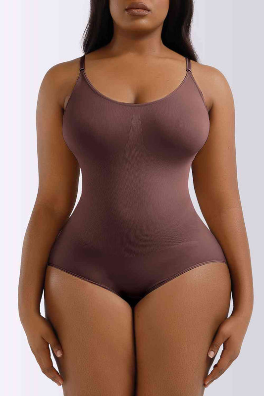 Spaghetti Strap Shaping Bodysuit - Shapewear - FITGGINS