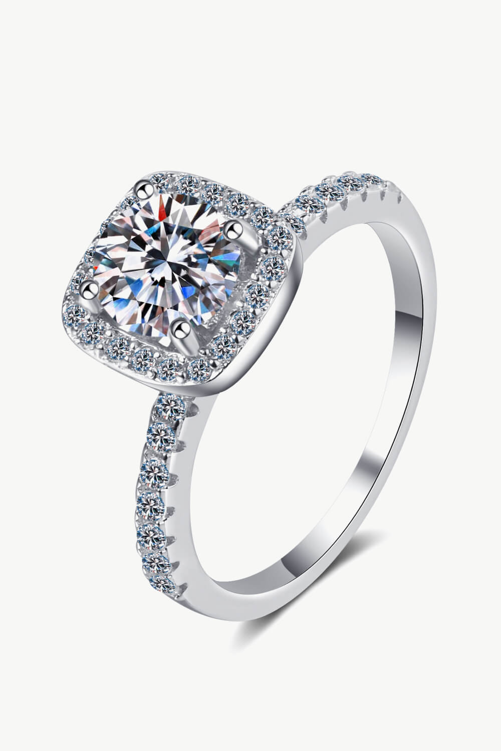 Square Moissanite Ring - Rings - FITGGINS