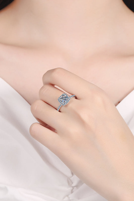 Square Moissanite Ring - Rings - FITGGINS