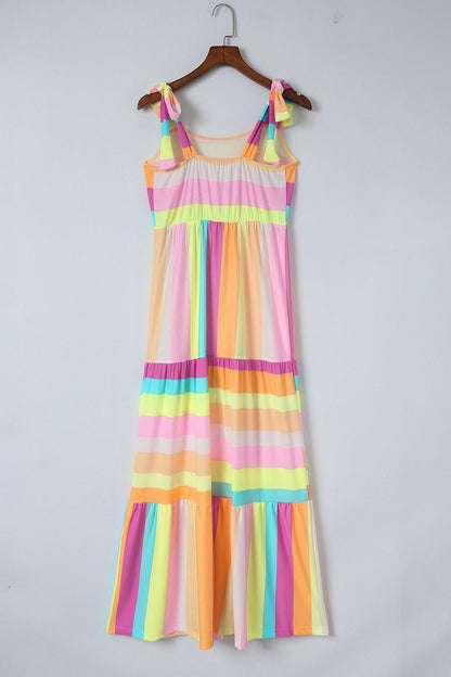 Striped Sleeveless Maxi Dress - Casual & Maxi Dresses - FITGGINS