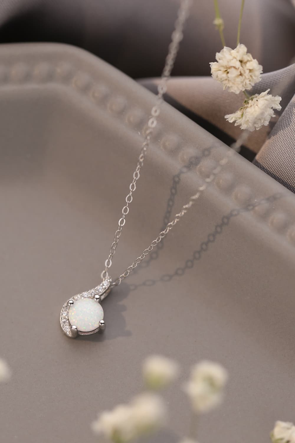 Sweet Beginnings Opal Pendant Necklace - Necklaces - FITGGINS