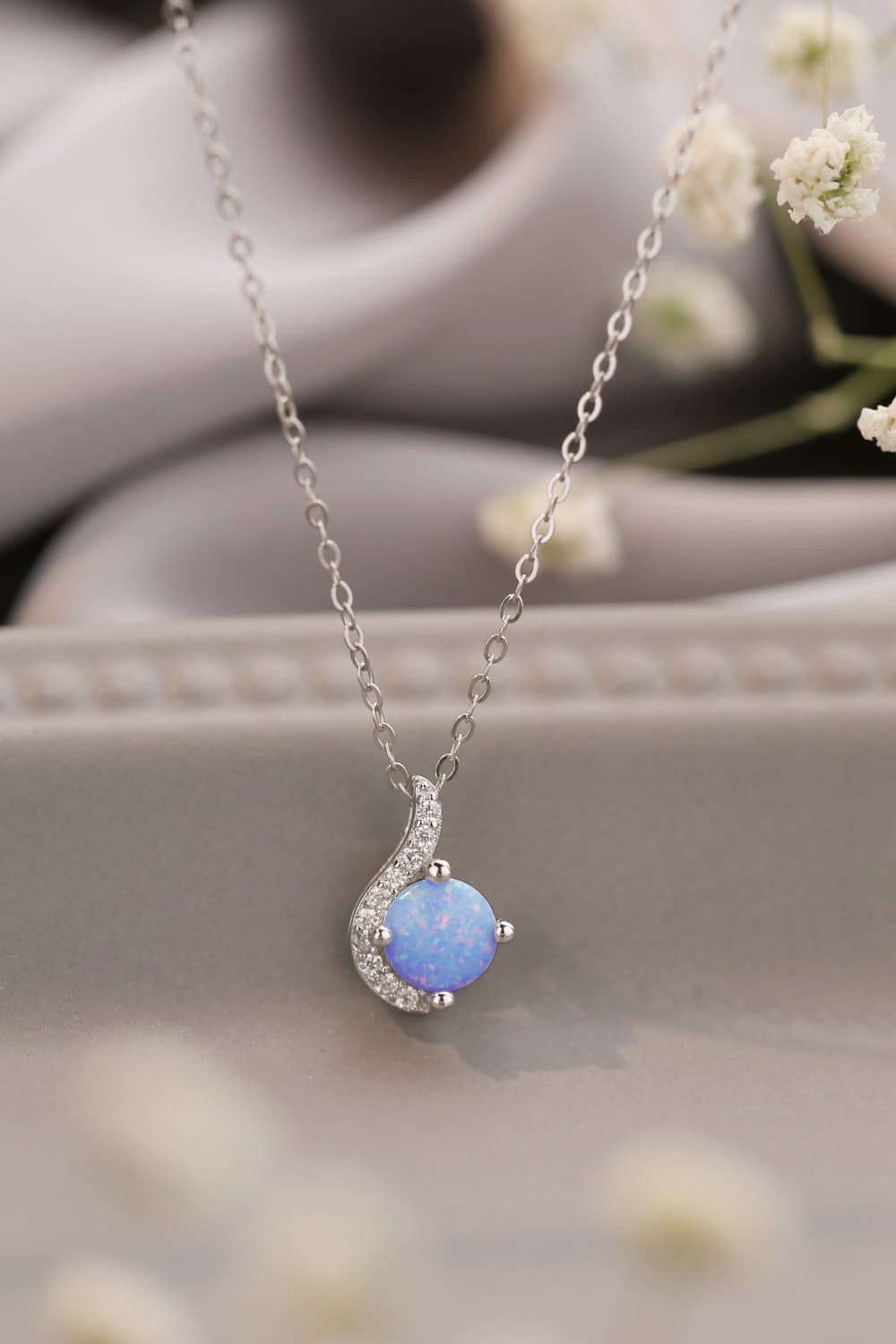 Sweet Beginnings Opal Pendant Necklace - Necklaces - FITGGINS