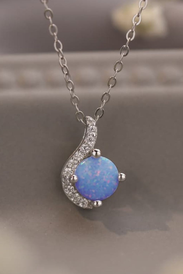 Sweet Beginnings Opal Pendant Necklace - Necklaces - FITGGINS