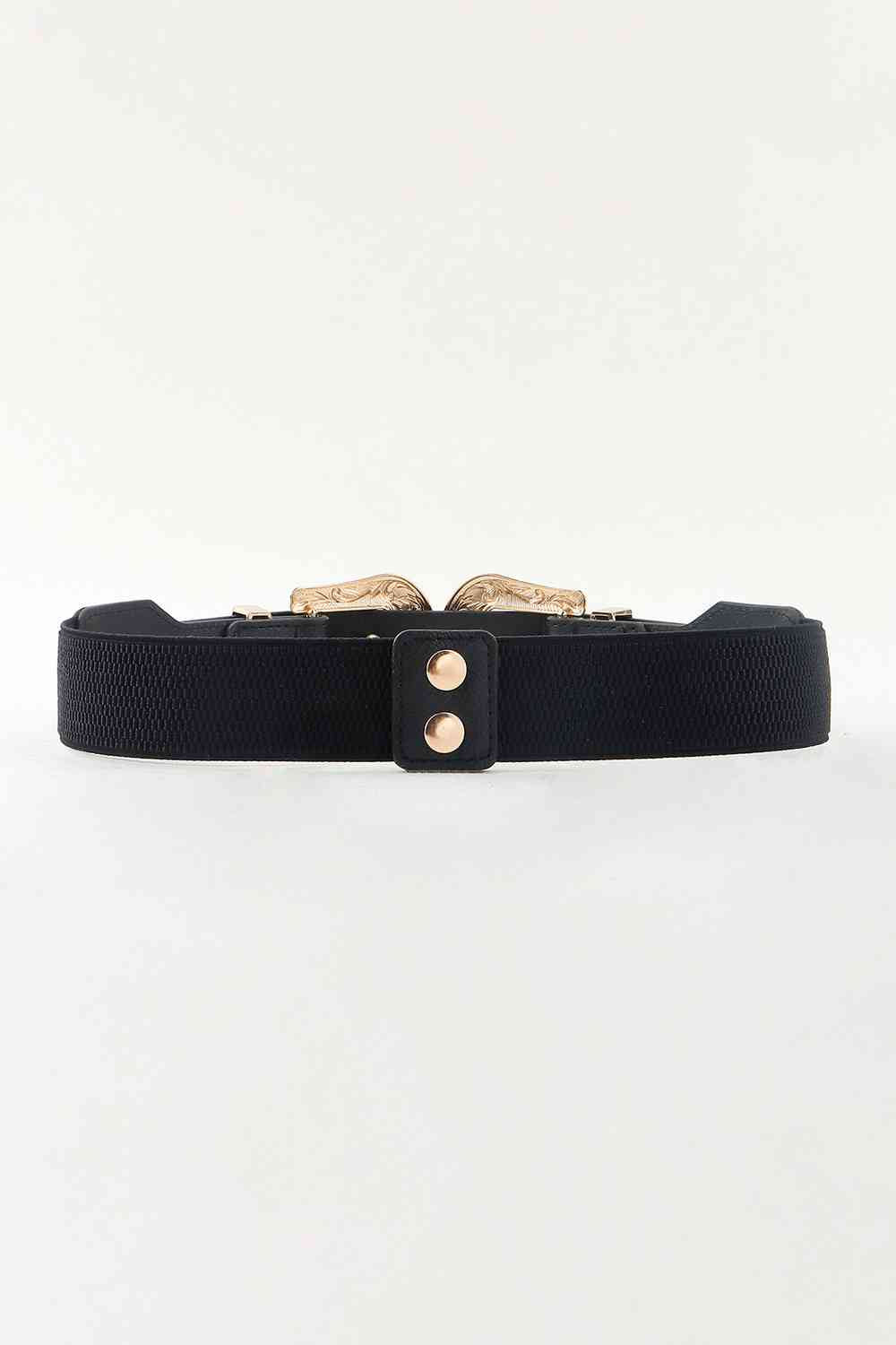 Symmetrical Zinc Alloy Buckle PU Leather Belt - Belt - FITGGINS