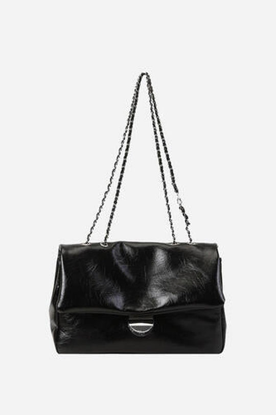 Textured PU Leather Shoulder Bag