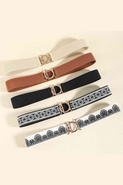 Adjustable Toggle Clasp Elastic Belt