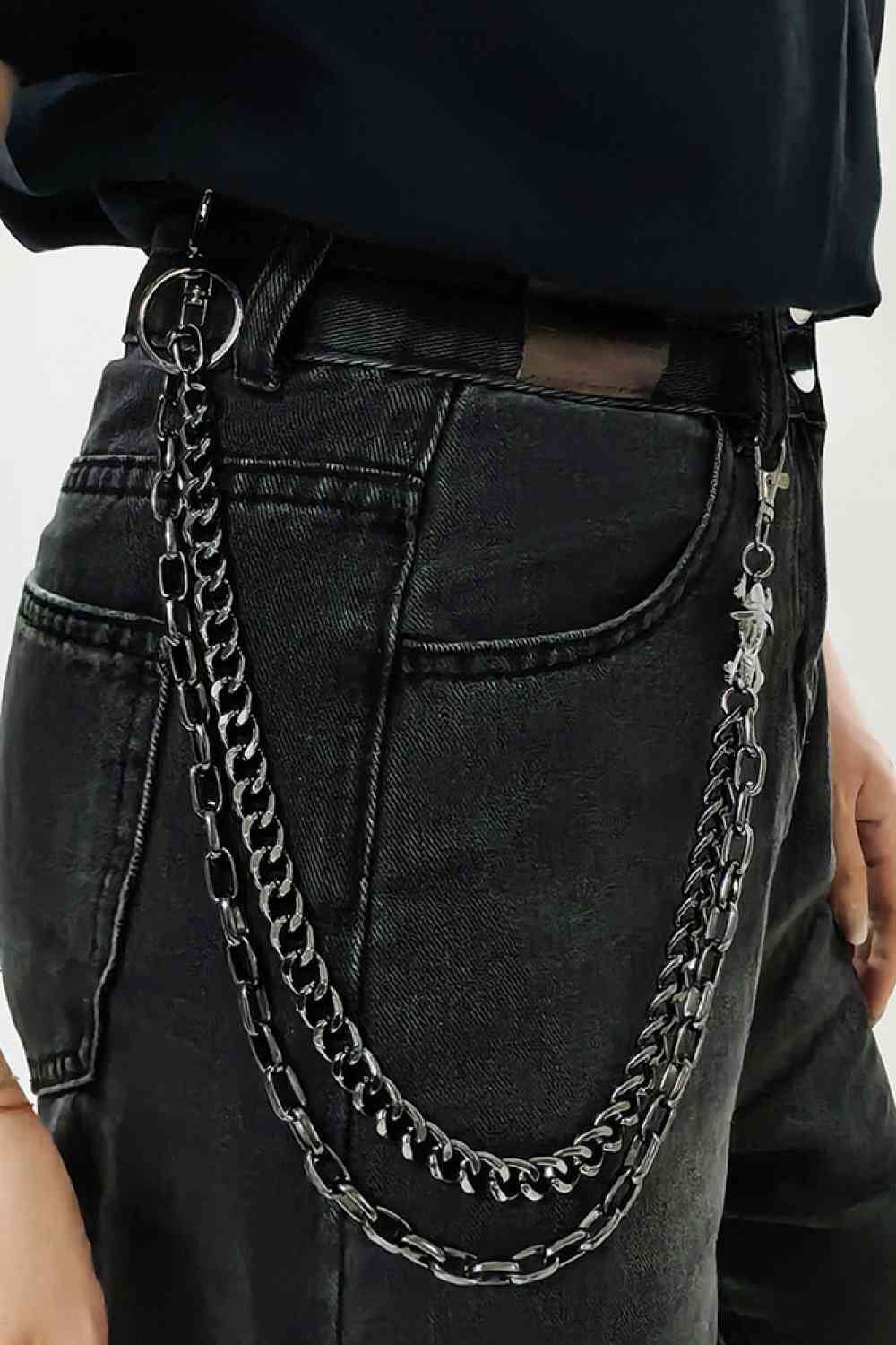 Treasure Point Shape Double Layer Alloy Belt - Belt - FITGGINS