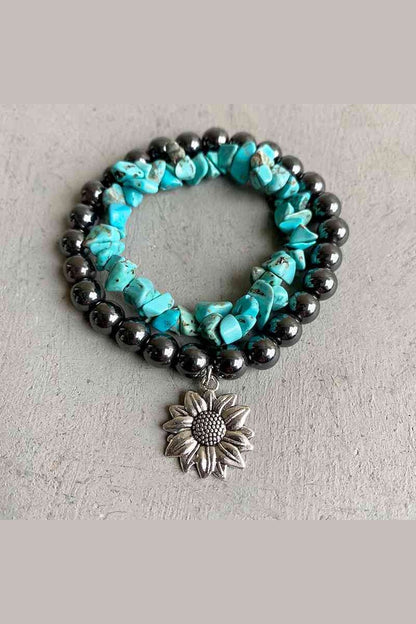 Turquoise Alloy Bracelet - Bracelets - FITGGINS