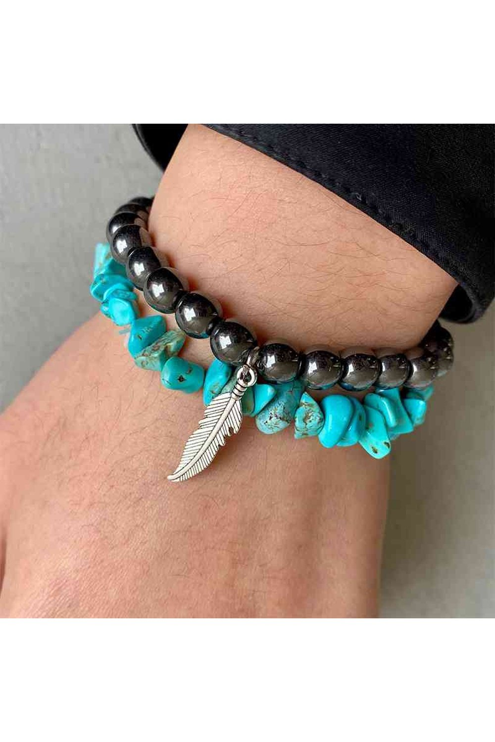 Turquoise Alloy Bracelet - Bracelets - FITGGINS