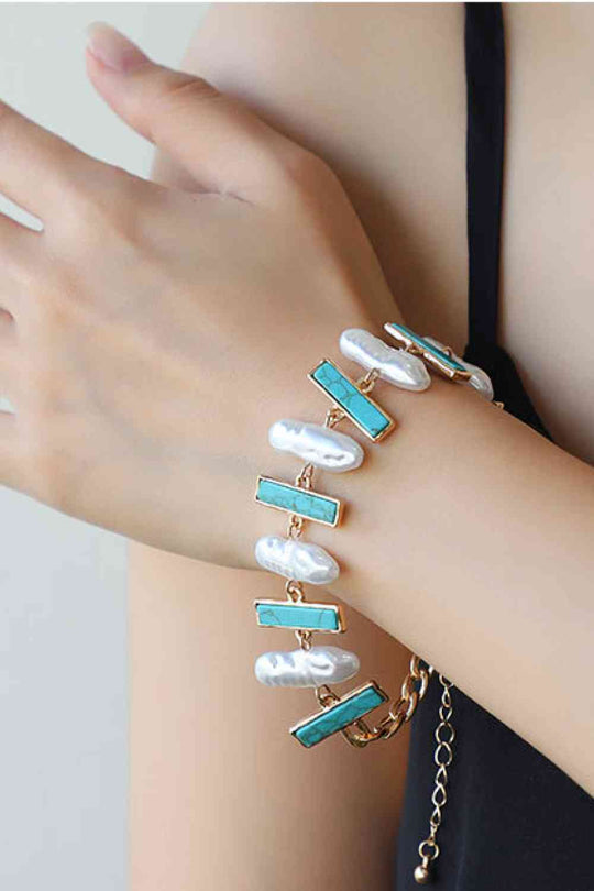 Turquoise Alloy Bracelet - Bracelets - FITGGINS