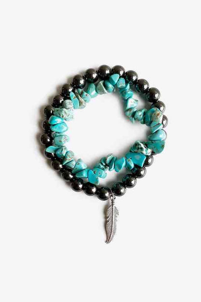 Turquoise Alloy Bracelet - Bracelets - FITGGINS