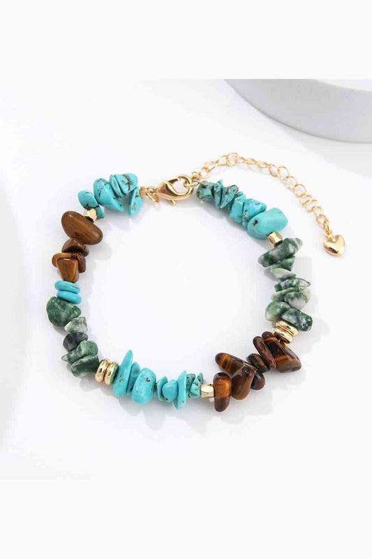 Turquoise & Natural Stone Bracelet - Bracelets - FITGGINS