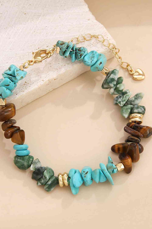 Turquoise & Natural Stone Bracelet - Bracelets - FITGGINS