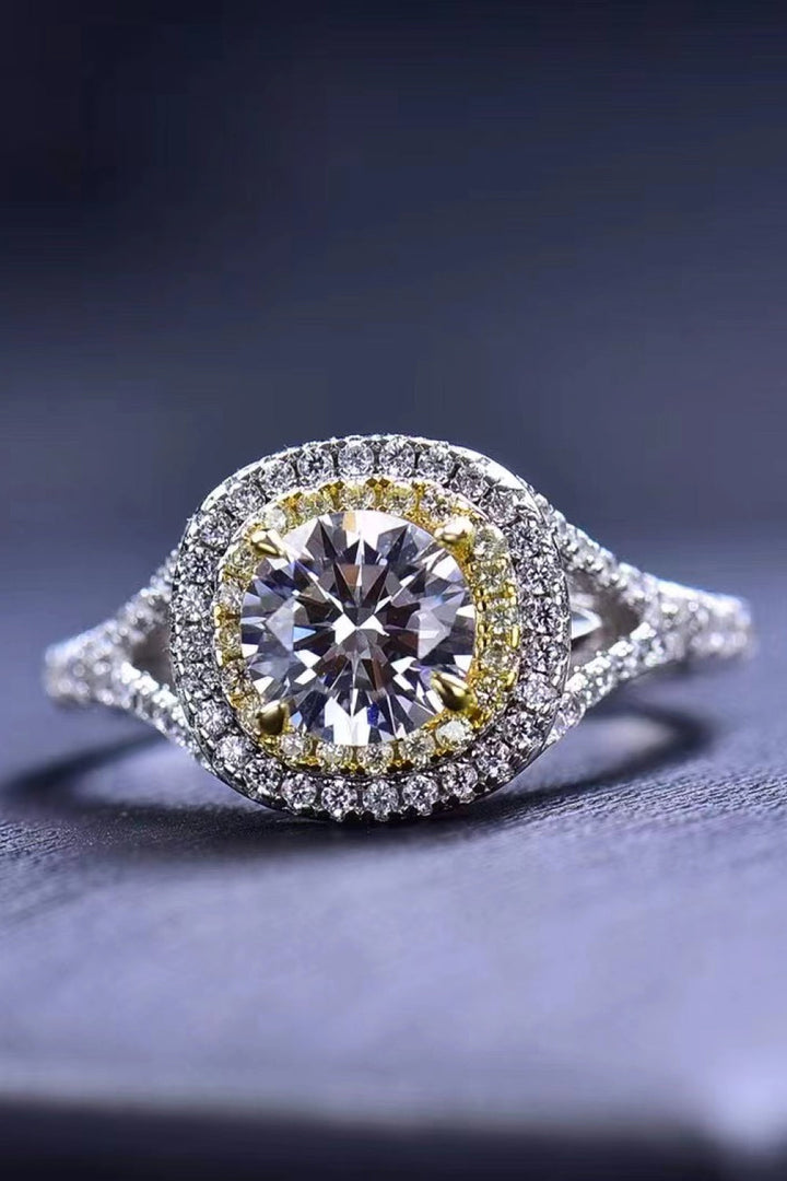 Two-Tone 1 Carat Moissanite Ring - Rings - FITGGINS