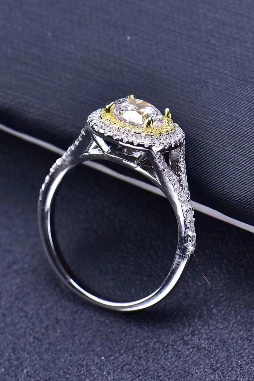 Two-Tone 1 Carat Moissanite Ring - Rings - FITGGINS