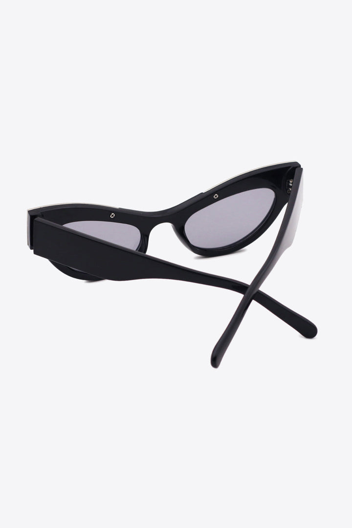 UV400 Rhinestone Trim Cat-Eye Sunglasses - Sunglasses - FITGGINS