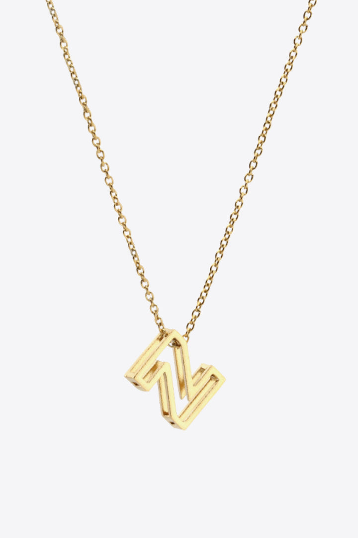 U to Z Letter Pendant Nekclace - Necklaces - FITGGINS