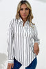Vertical Stripes Button Down Shirt