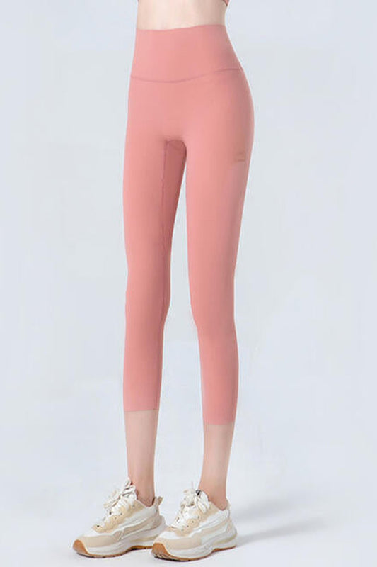 Wide Waistband Cropped Sports Leggings