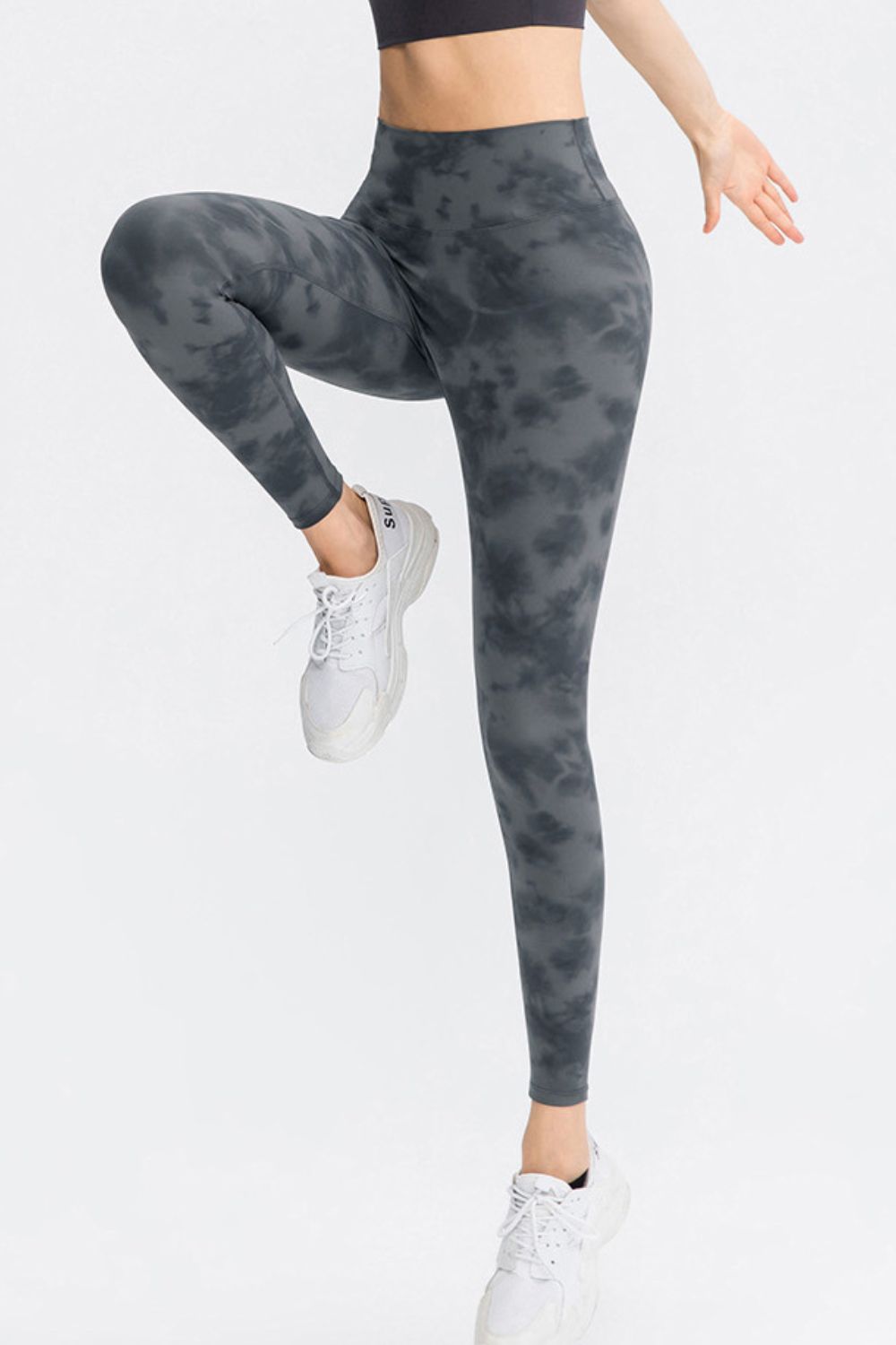 Wide Waistband Slim Fit Long Sports Pants - Leggings - FITGGINS