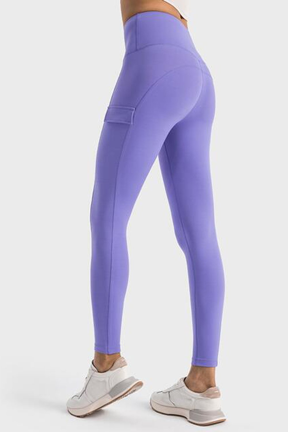 Wide Waistband Sports Leggings - Leggings - FITGGINS