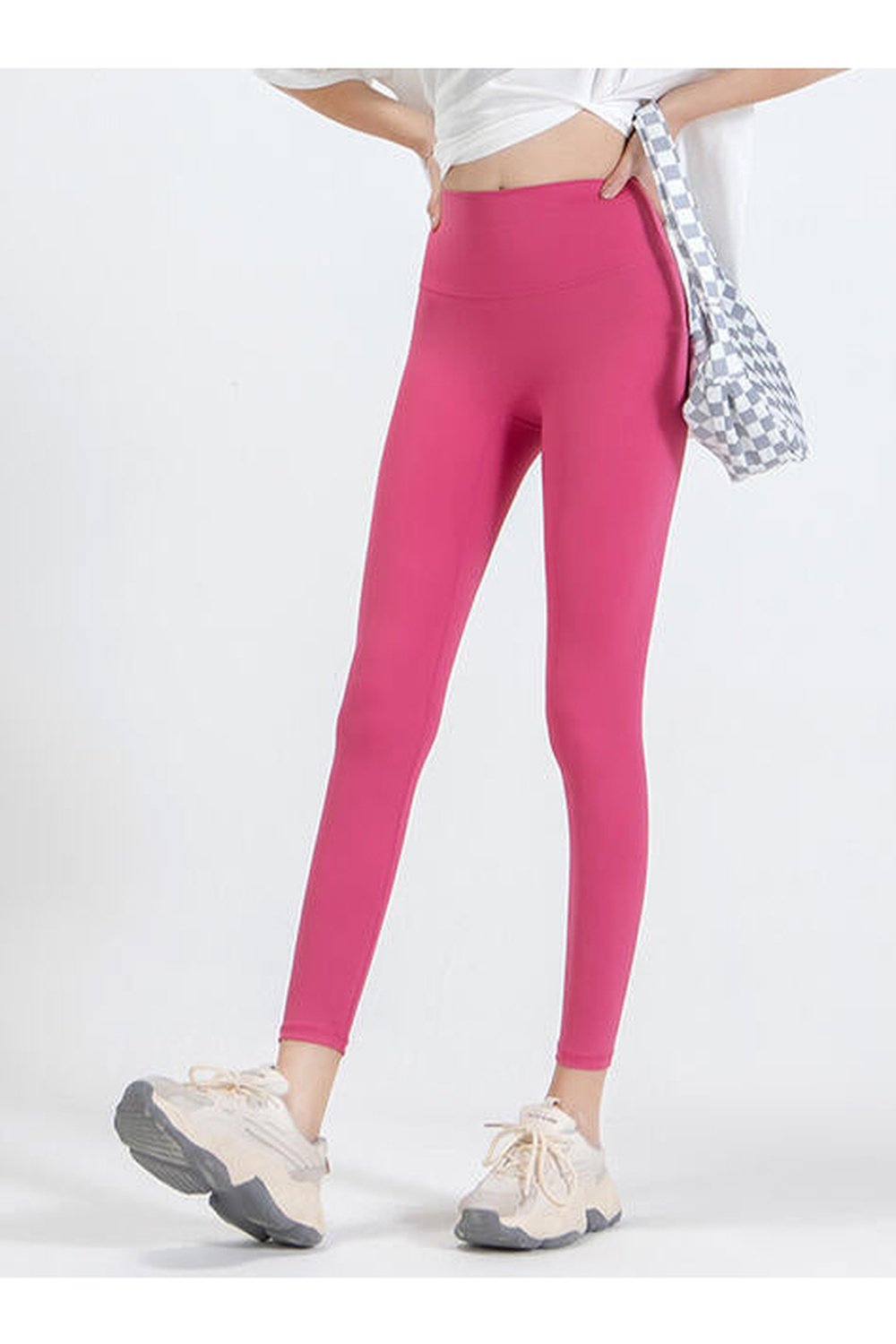 Wide Waistband Sports Leggings - Leggings - FITGGINS