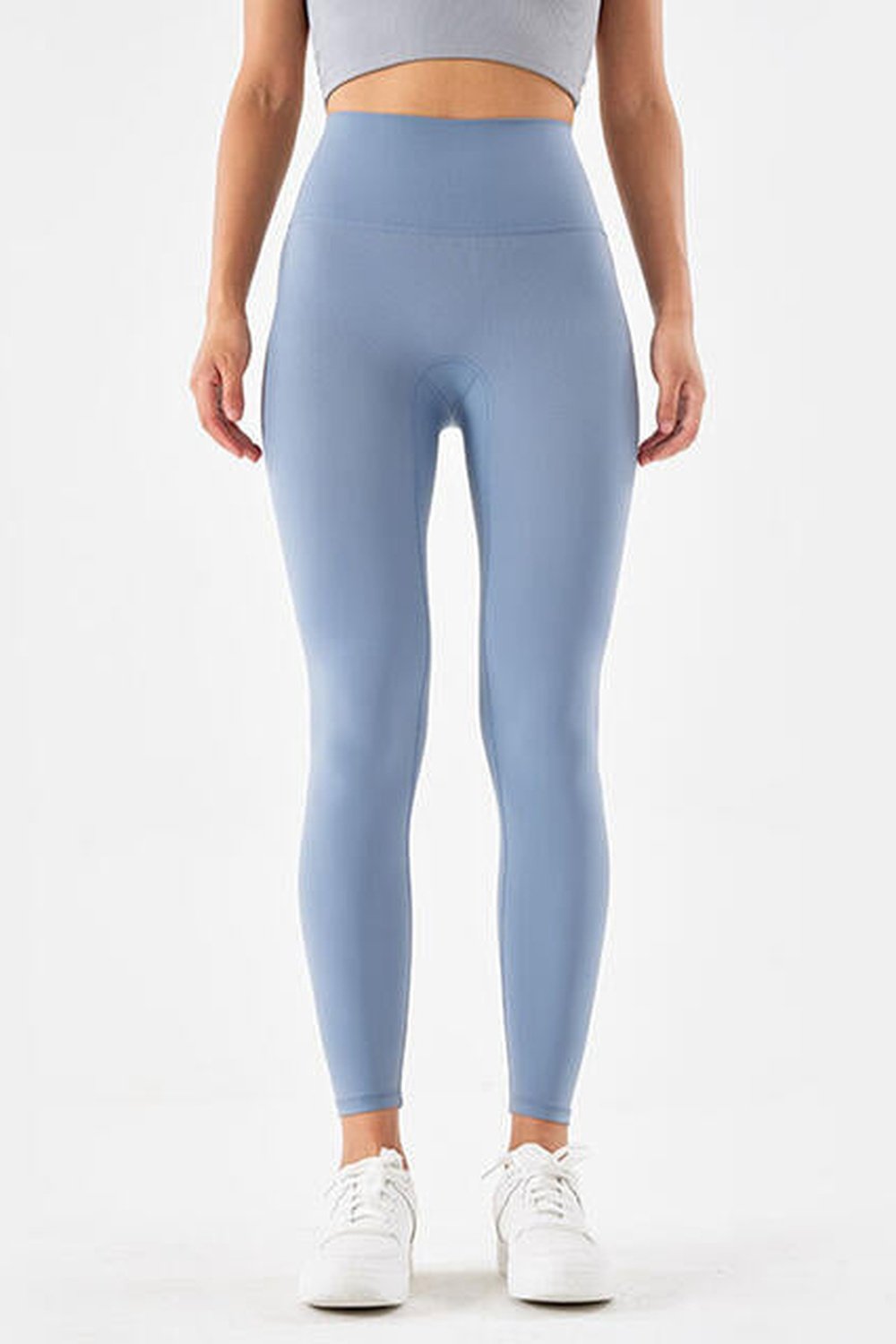 Wide Waistband Sports Leggings - Leggings - FITGGINS