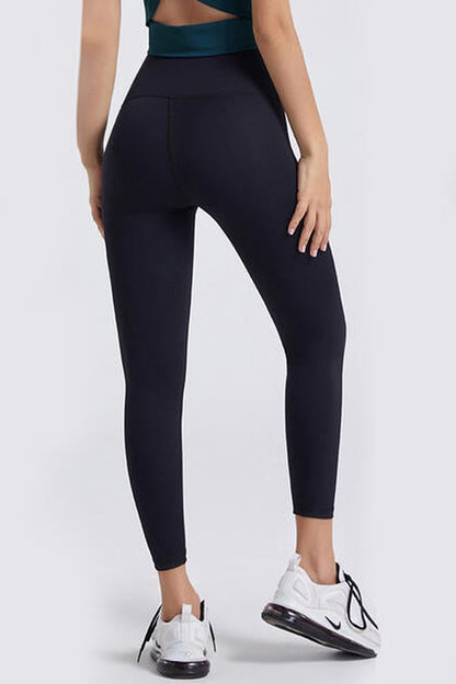 Wide Waistband Sports Leggings - Leggings - FITGGINS