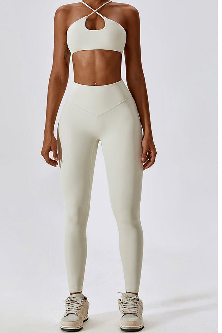 Wide Waistband Sports Pants - Leggings - FITGGINS