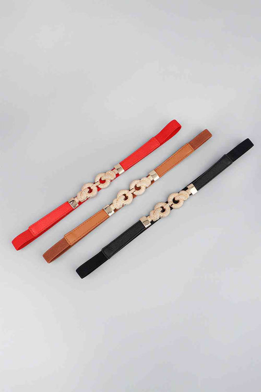 Zinc Alloy Buckle PU Leather Belt - Belt - FITGGINS