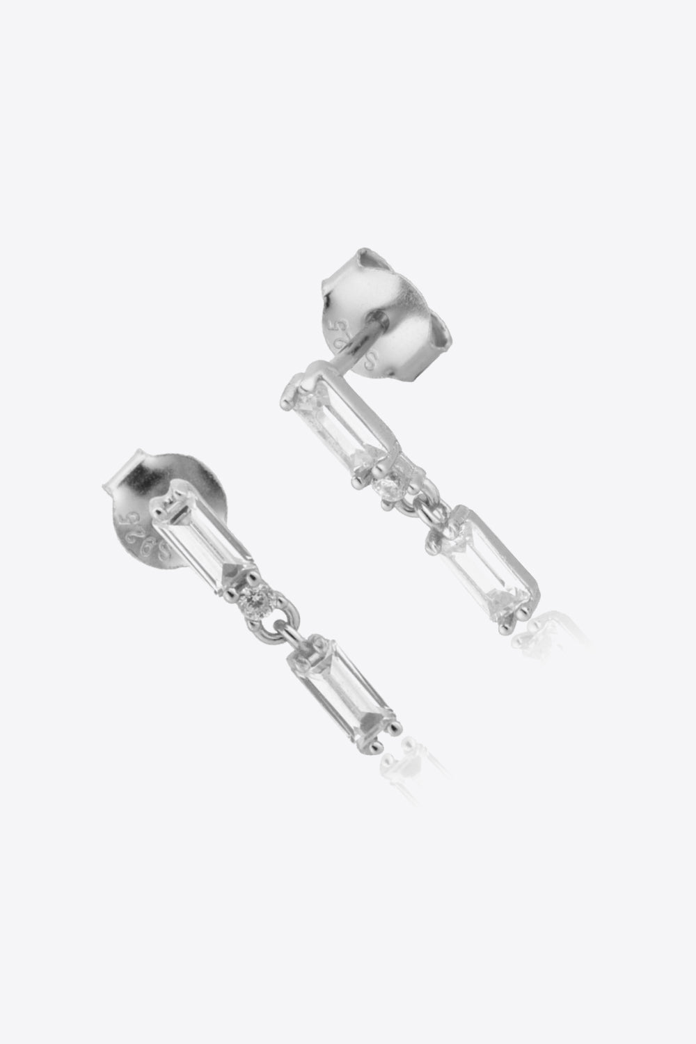 Zircon 925 Sterling Silver Drop Earrings - Earrings - FITGGINS